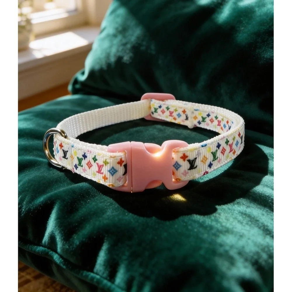 Designer Cat Collar, Pink XS, Very Cute, Unique Design